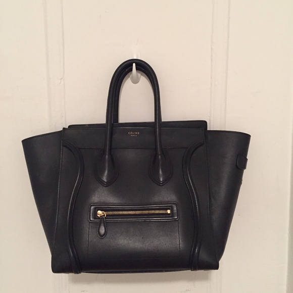 CELINE MINI LUGGAGE HANDBAG IN SMOOTH CALFSKIN - Picture 2 of 6